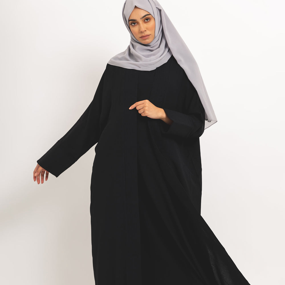 Kimono formale nero in 2 pezzi con abito sottoveste