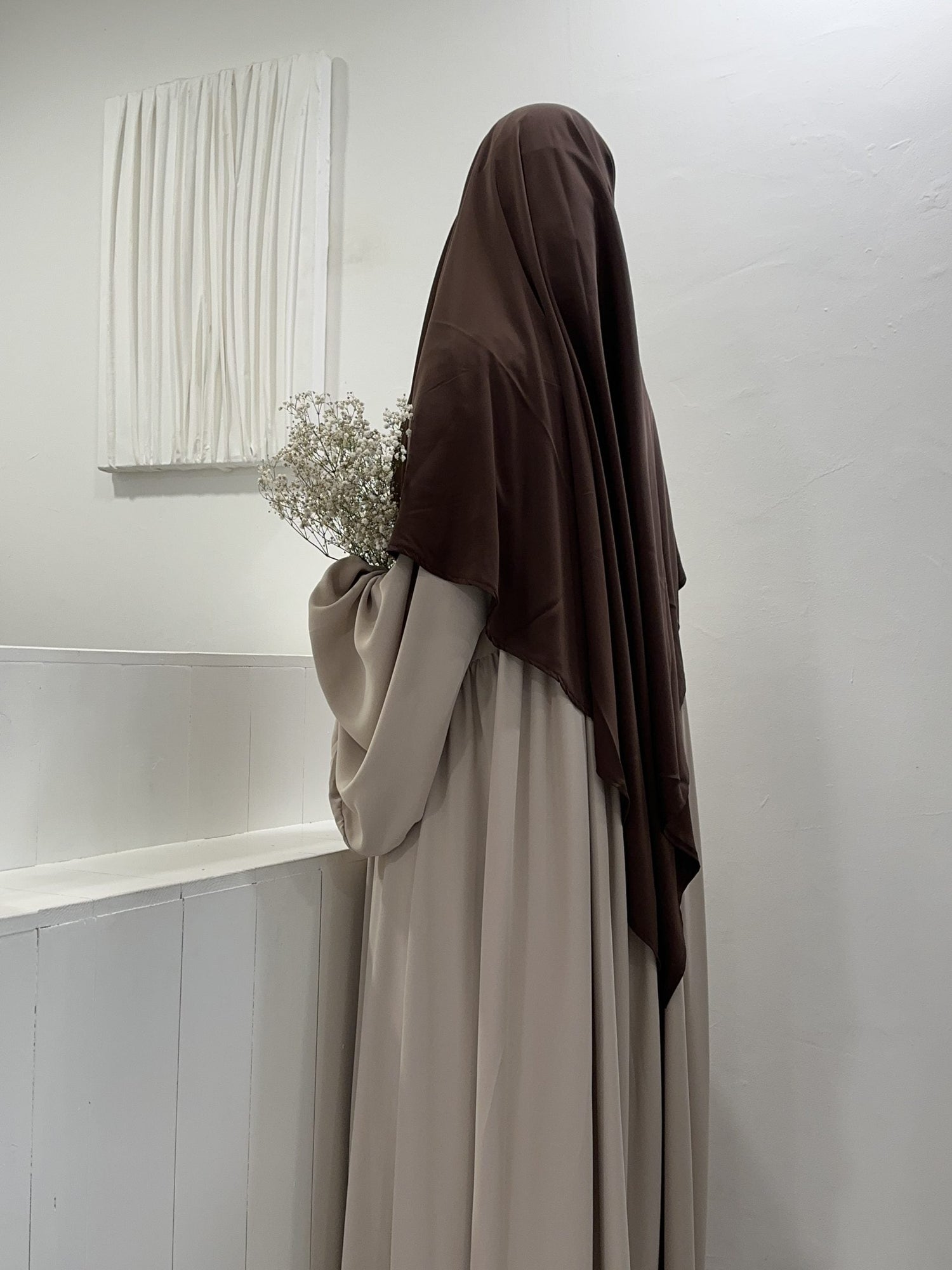 Khimar corto in seta Medina (qualità premium)