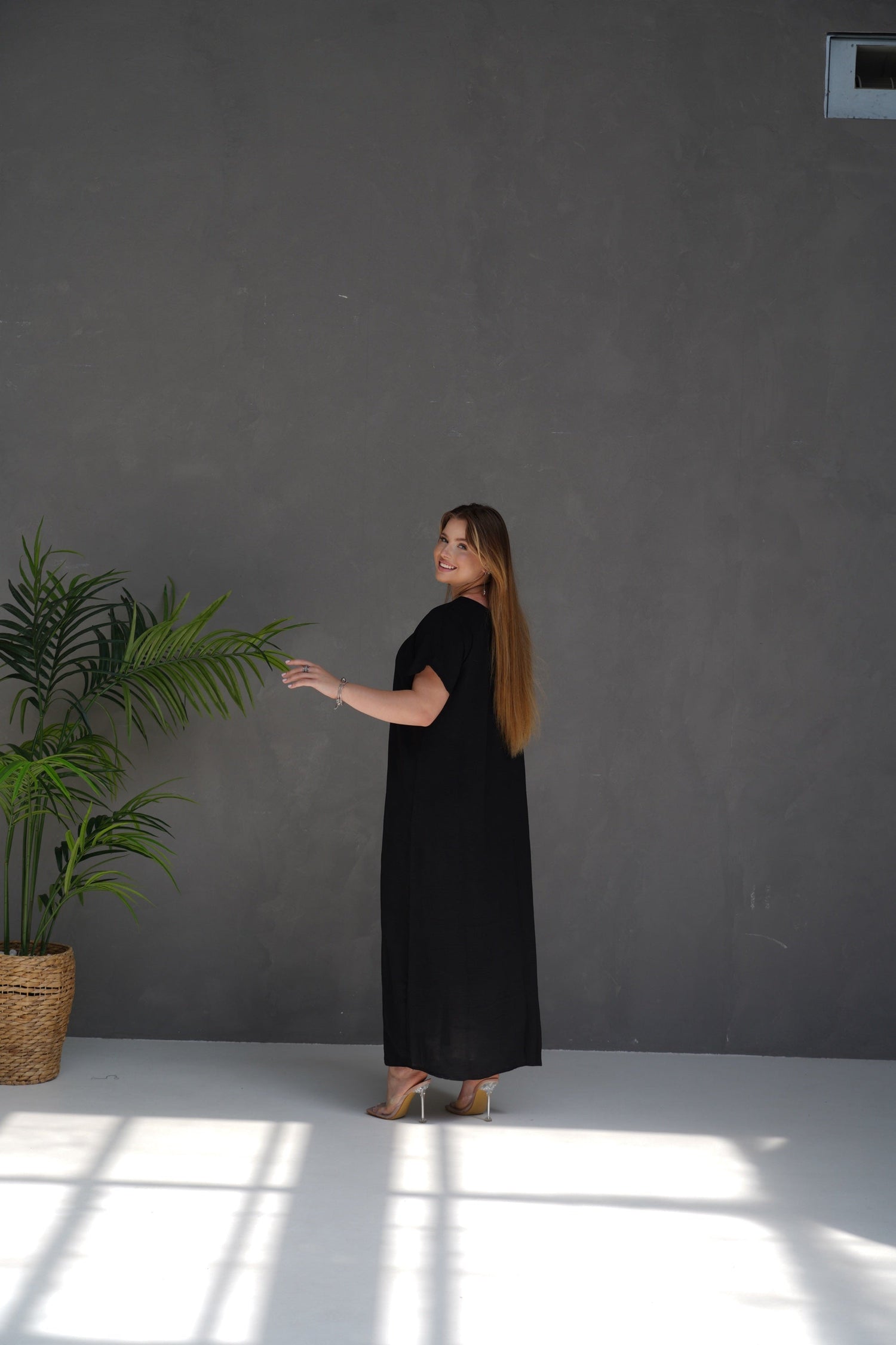 Abito in cotone nero